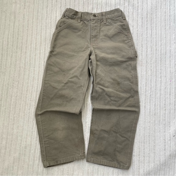 Vintage Carharrt Y26 Kid’s Duck Canvas Dungaree Fit Carpenter Pants | Size 10 - Picture 1 of 5